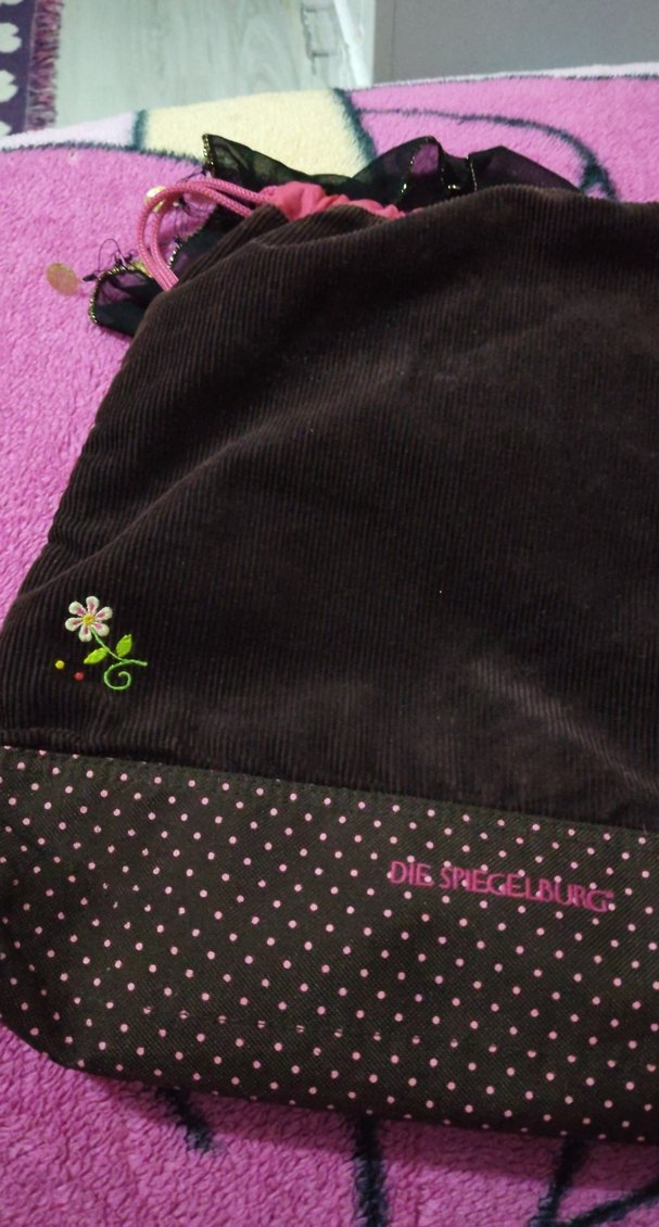 Kahverengi Nakışlı Bebek Çantası - Görsel 3