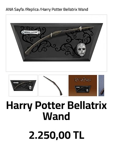 Harry Potter kutulu bellatrix asa ve standı