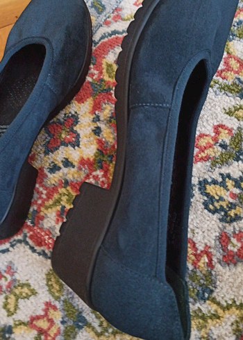 Mavi Kadın Dolgu Topuklu Günlük Ayakkabı - Görsel 8