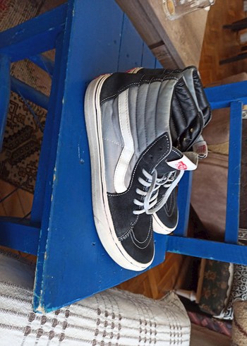 Vans Gri Spor Ayakkabı Velcro Detaylı - Görsel 4