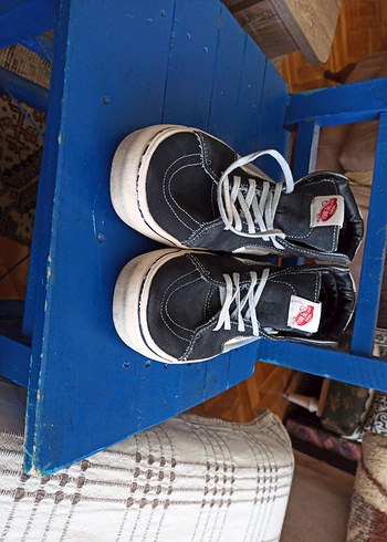 Vans Gri Spor Ayakkabı Velcro Detaylı - Görsel 5