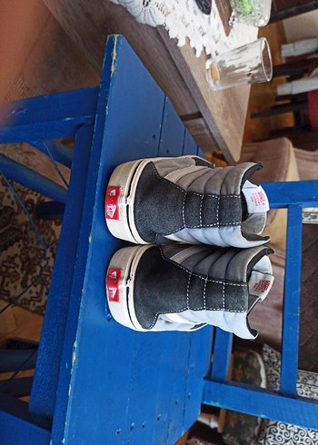 Vans Gri Spor Ayakkabı Velcro Detaylı - Görsel 8