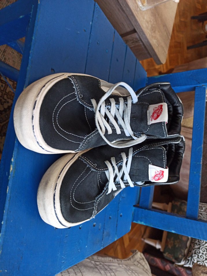 Vans Gri Spor Ayakkabı Velcro Detaylı - Görsel 2