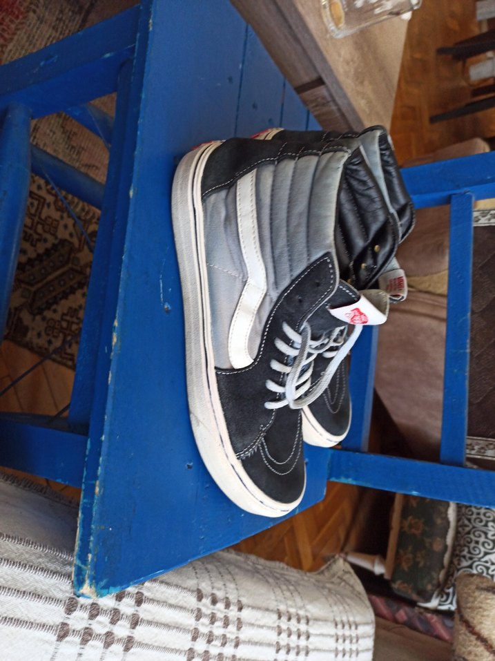 Vans Gri Spor Ayakkabı Velcro Detaylı - Görsel 4