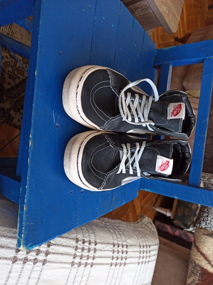 Vans Gri Spor Ayakkabı Velcro Detaylı - Görsel 5