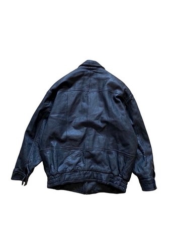 Vintage bomber deri ceket - Görsel 2