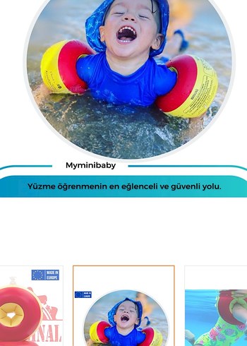 Myminibaby İleri Seviye Yüzme Kolluk Çocuk kırmızı - Görsel 4