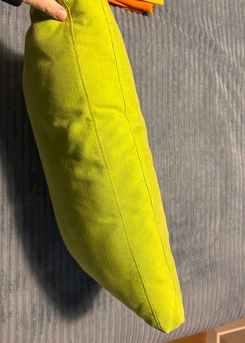 Gri Dokulu Yastık ve Sarı Turuncu Kılıf 1 adet - Görsel 2