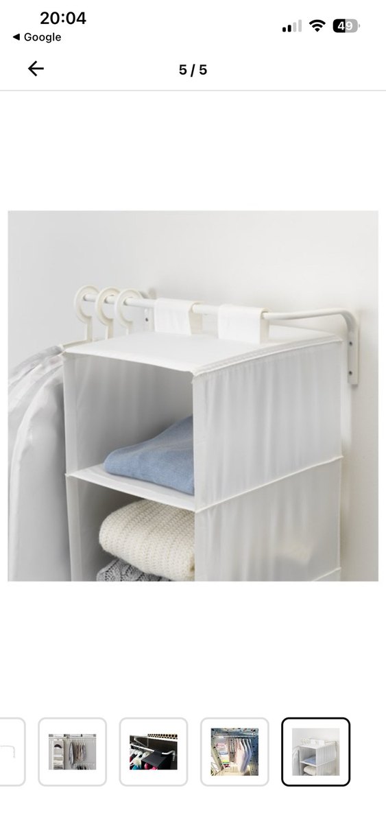 MULIG Beyaz Duvar Askısı 60/90x26 cm - Görsel 3