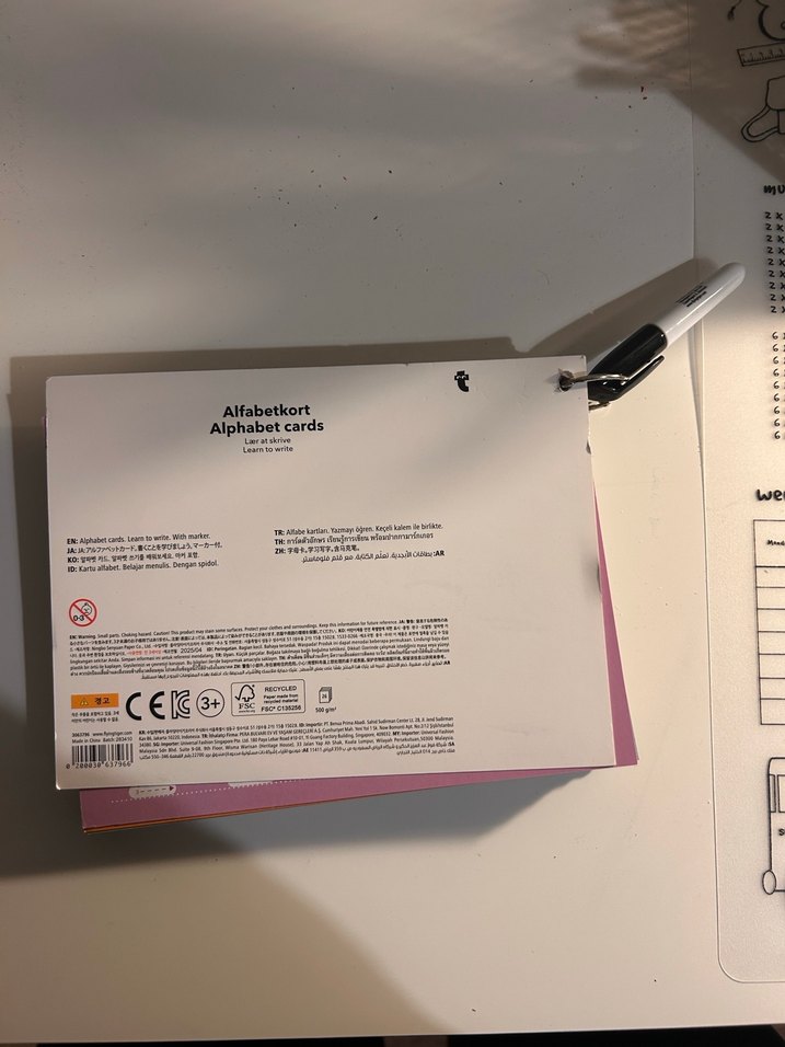 Yazı kartları silinebilir sert - Görsel 4