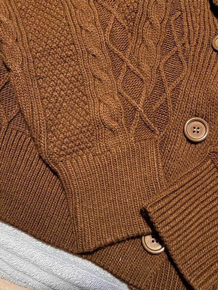 Kadın Triko Kahverengi Salaş Hırka - Görsel 3