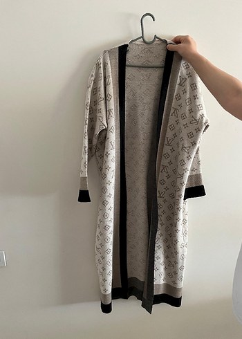 Kadın Gri Midi Örgü Hırka - Görsel 2