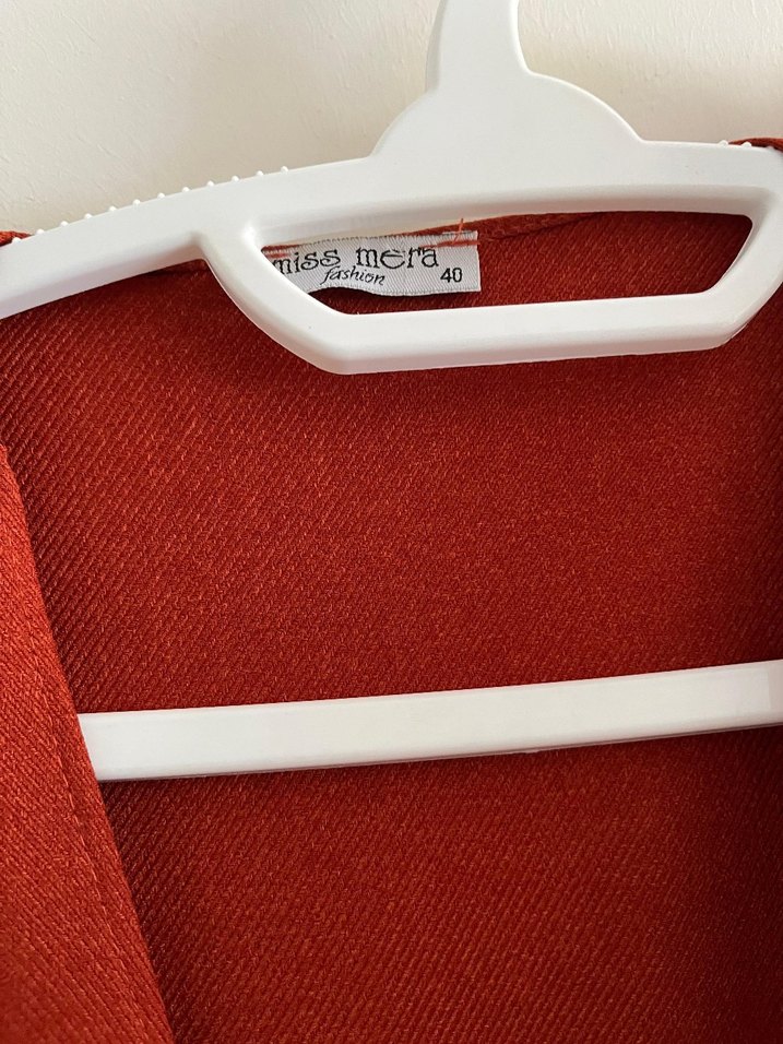 turuncu V Yakalı Hemşirelik Sabahlığı - Görsel 3