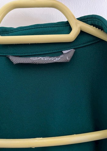 Düğmeli Yeşil Midi Hamile Ceketi - Görsel 2