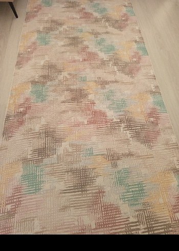 Pastel Çok Renkli Tie-Dye Desenli Halı - Görsel 2