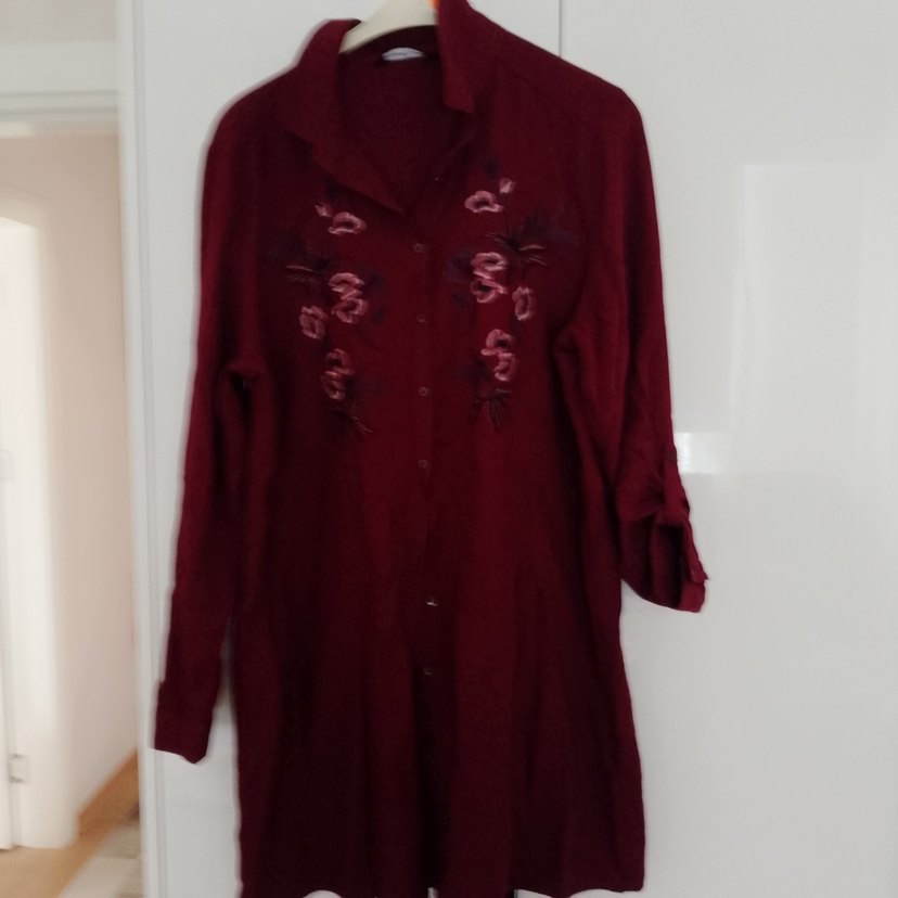 Bordo bayan gömlek Rozeti LC Waikiki Classic - Görsel 2