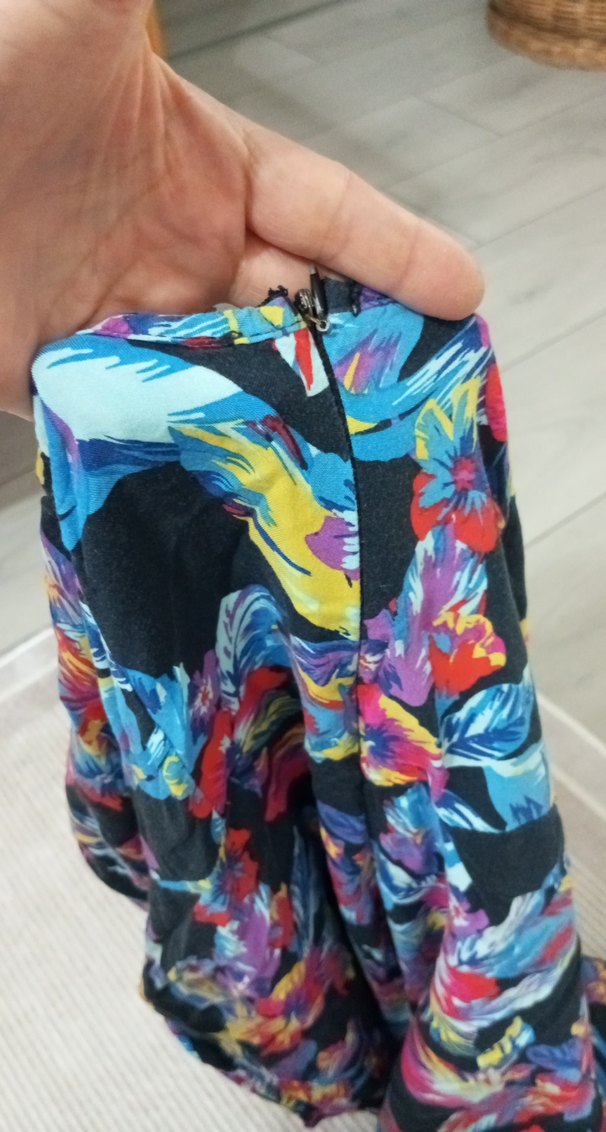 Renkli Desenli Bol Kesim Kadın Tulum - Görsel 4