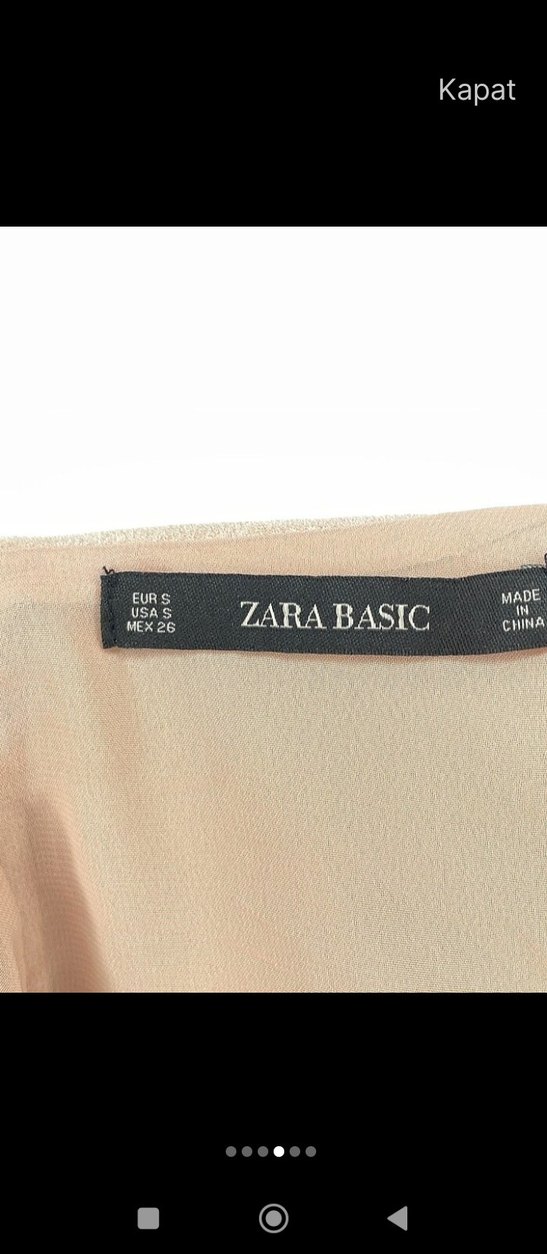 Bej Kolsuz Süet Mini Bluz - Görsel 4