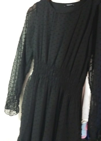 Uzun Kollu Siyah Midi Gotik Elbise - Görsel 7