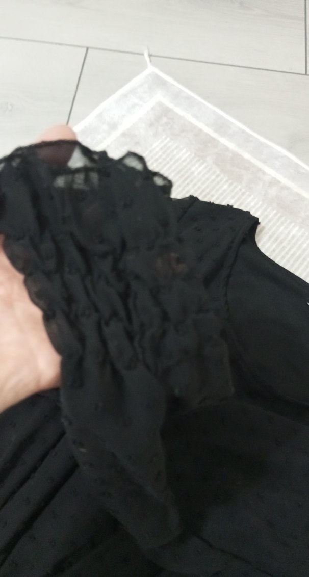 Uzun Kollu Siyah Midi Gotik Elbise - Görsel 5