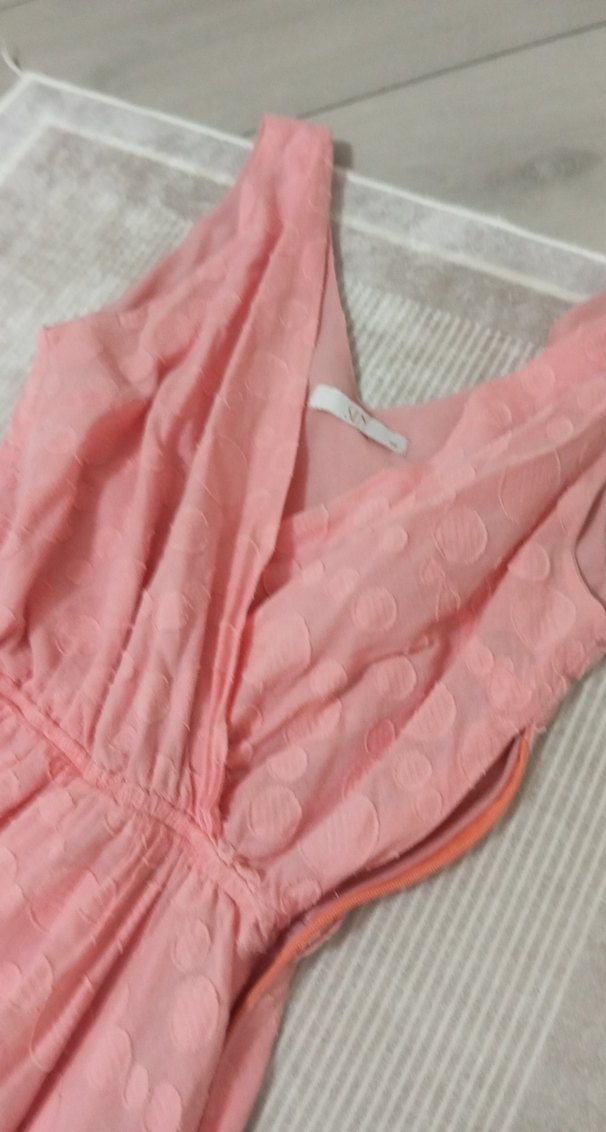 Pembe Kolsuz  Midi Elbise - Görsel 2