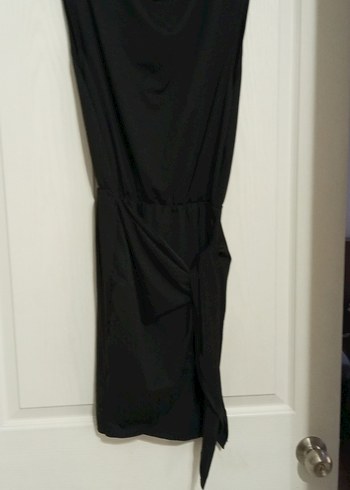 Siyah Drapeli Mini Elbise - Görsel 7