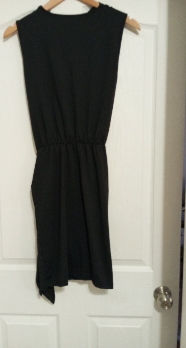 Siyah Drapeli Mini Elbise - Görsel 5