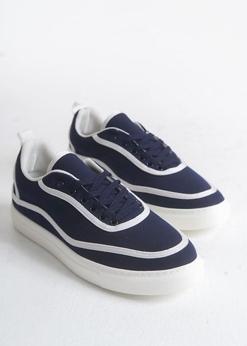 Vans Lacivert Beyaz Cizgili Bagcikli Sneaker