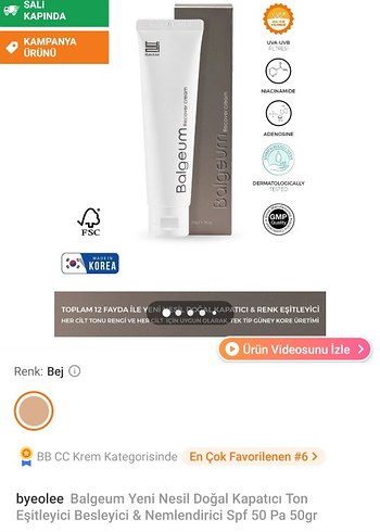 Balgeum BB Krem - Beyaz - Görsel 4