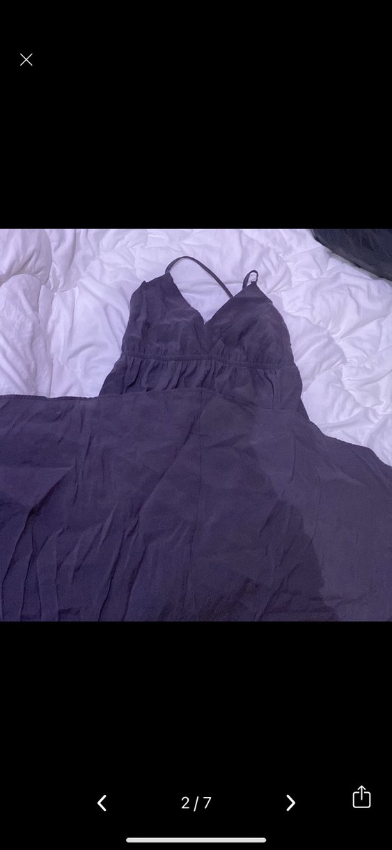 Gri Midi Saten Drapeli Halter Elbise - Görsel 4