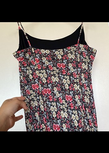 Uzun çiçekli dar elbise - Görsel 4