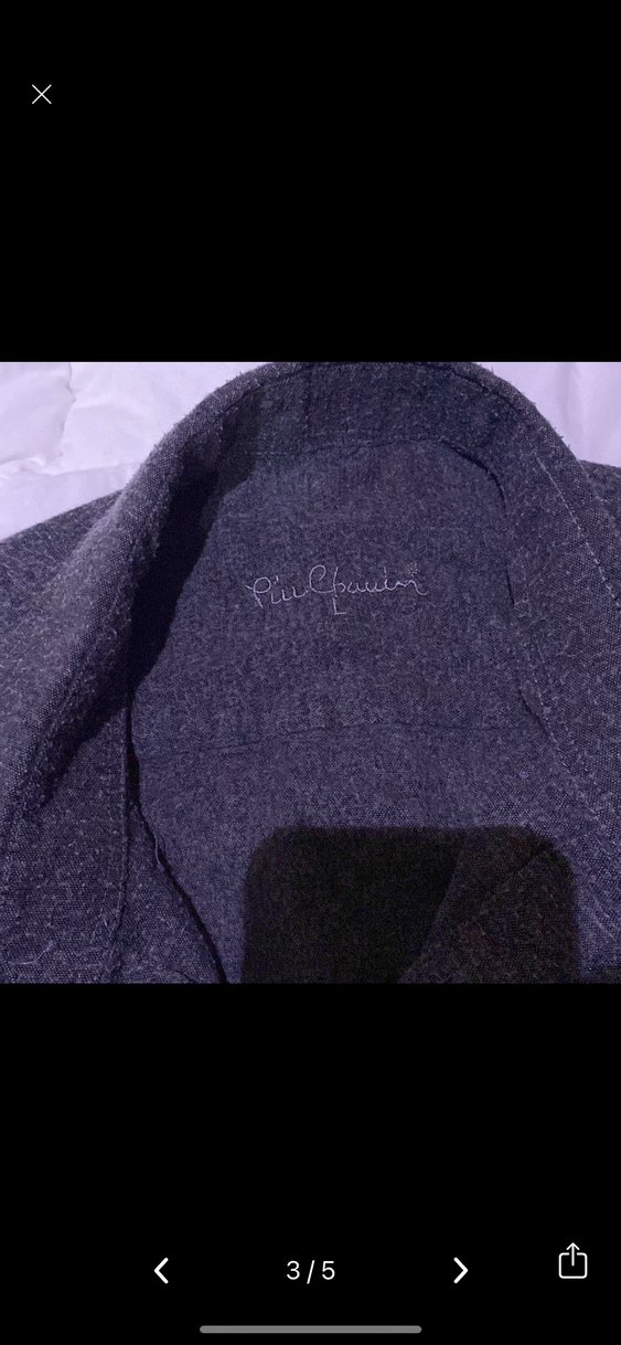 Gri Keten Erkek Gömlek, Düğmeli, Salaş Kesim - Görsel 3