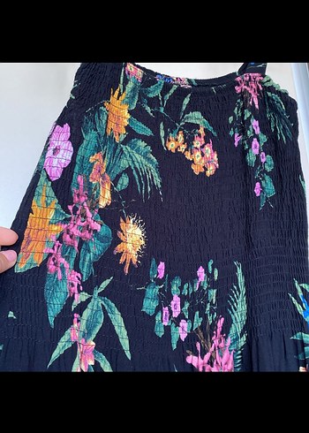 Çiçek Desenli Uzun Bohem Elbise - Görsel 4