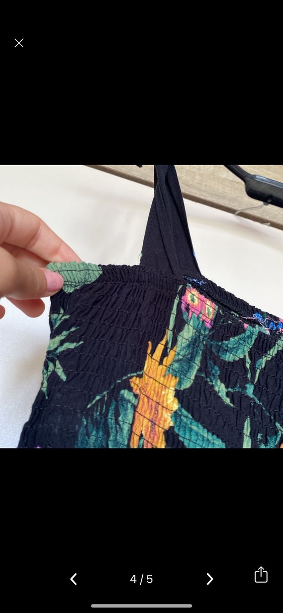 Çiçek Desenli Uzun Bohem Elbise - Görsel 3