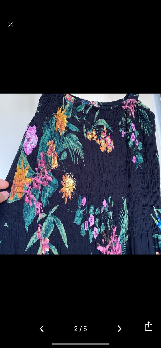 Çiçek Desenli Uzun Bohem Elbise - Görsel 4