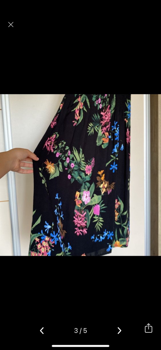 Çiçek Desenli Uzun Bohem Elbise - Görsel 2