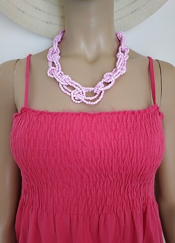 m Beden pembe Renk Pembe Bershka Elbise