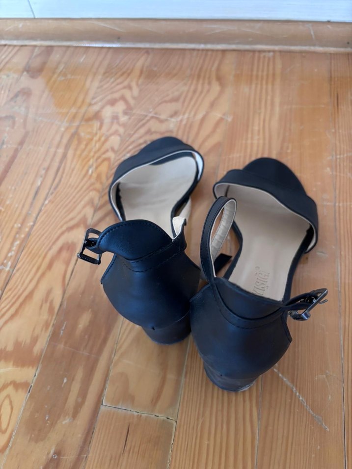 Siyah Tokalı Kadın Topuklu Sandalet - Görsel 4