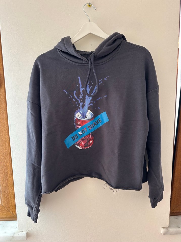 İpekyol Gri Kapüşonlu Baskılı Kadın Sweatshirt - Görsel 2