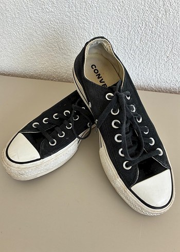 Siyah Converse Kadın Spor Ayakkabı - Görsel 3