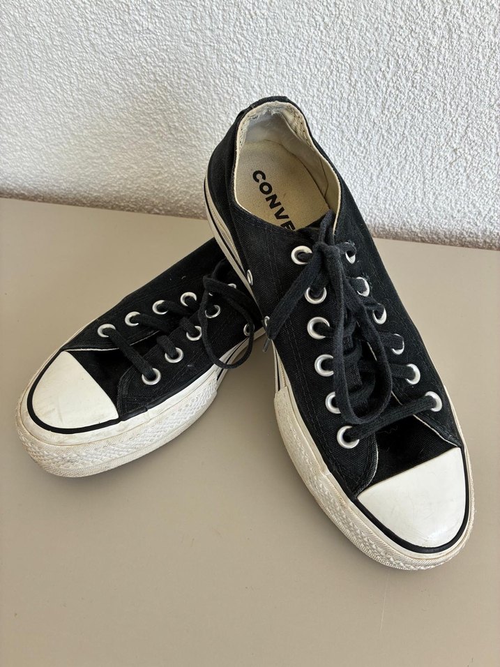 Siyah Converse Kadın Spor Ayakkabı - Görsel 3