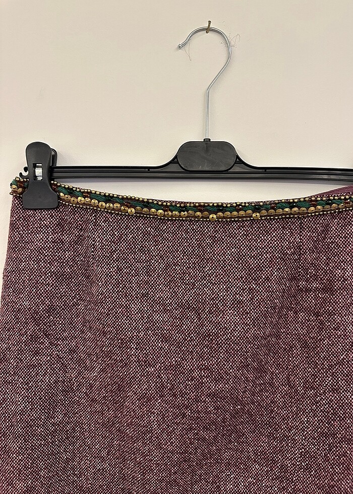 Blu Marine Yün Etek, işlemeli - Görsel 3