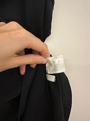 l Beden siyah Renk Silk & Cashmere yüzde yüz ipek bluz
