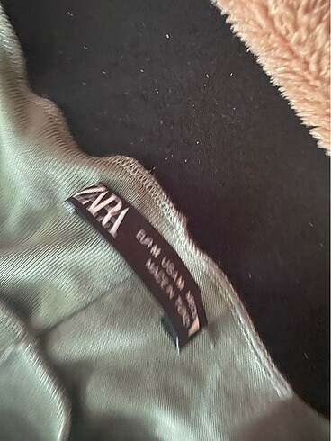 Zara Zara meşhur haki yumuşak crop bluz