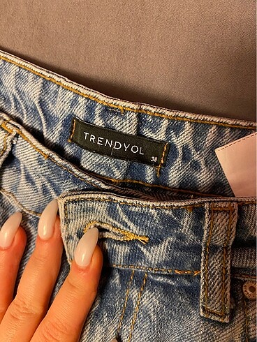 Trendyol & Milla Trendyol tam kot rengi wide leg jean