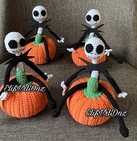 Amigurumi cadılar bayramı jack ve bal kabağı Adet fiyatıdır