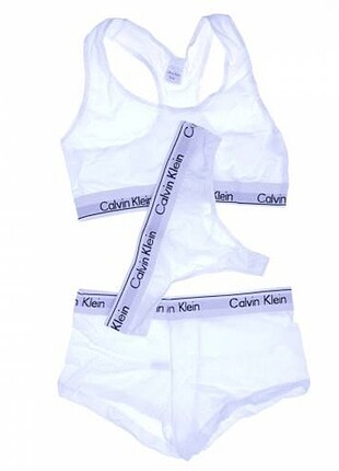 diğer Beden Calvin klein 3 lü tanga büstiyer takım. Gri, beyaz ve siyah renk