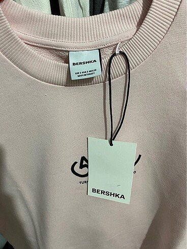s Beden pembe Renk Bershka oversize tişört