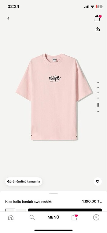 Bershka oversize tişört