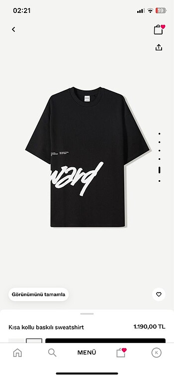 Bershka oversize tişört